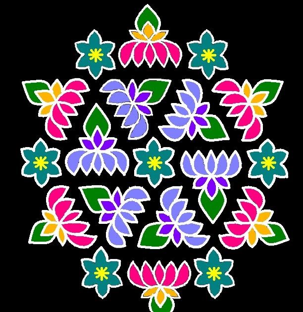 21 dots kolam 3