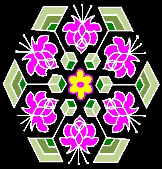 21 dots kolam 4