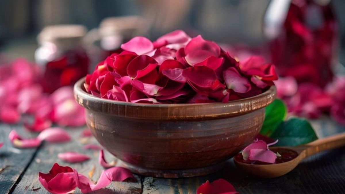 rose petal face pack