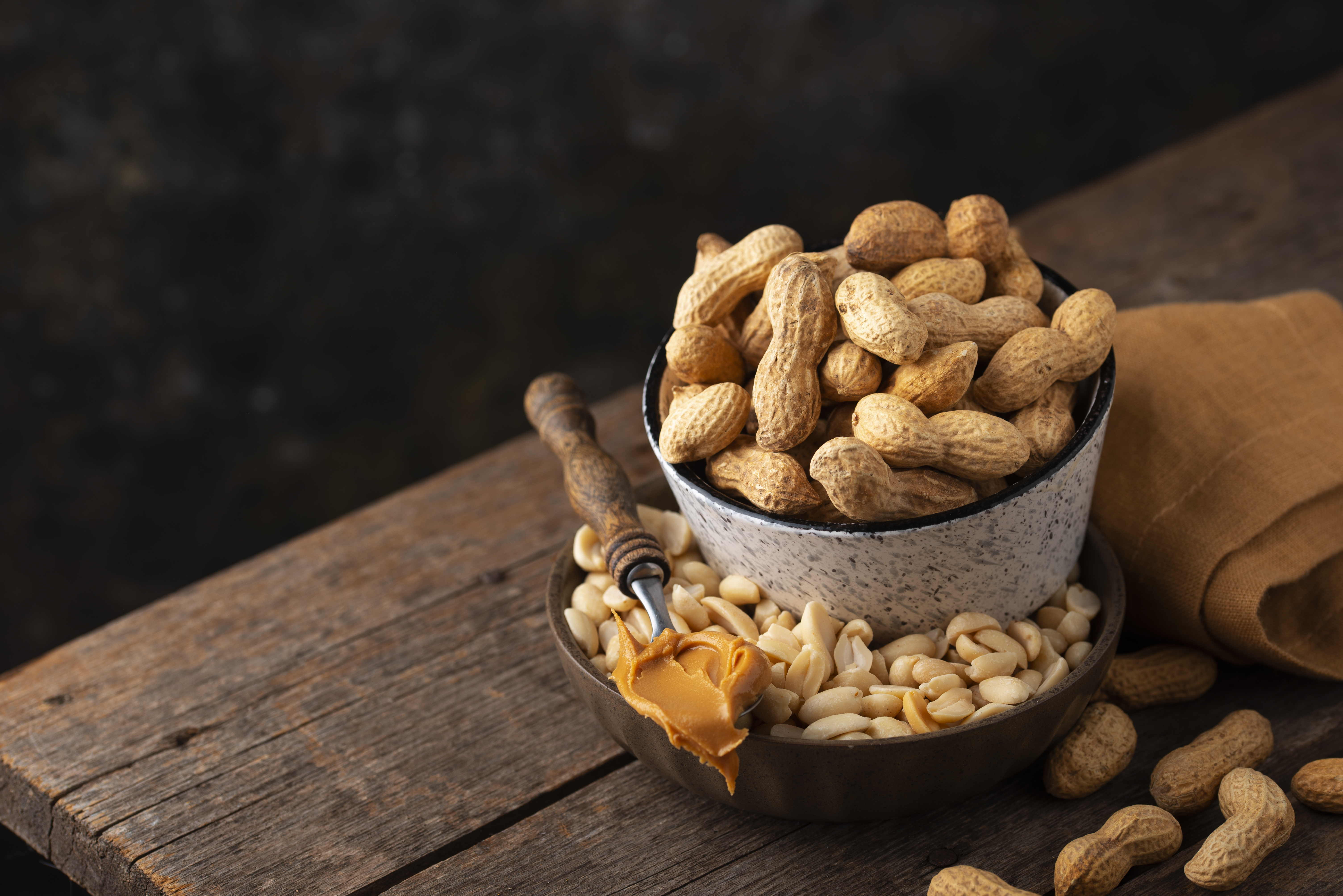 high-angle-peanuts-arrangement
