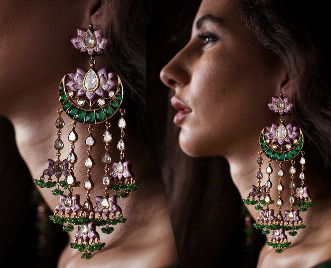 सुनीता शेखावत की डेंगलर ज्वैलरी earings fo r wedding season