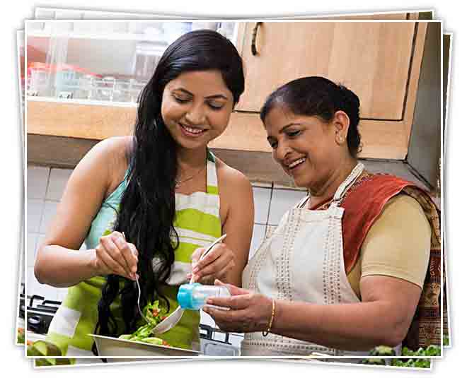 Newly married brides mother in law relationship happy family  ()