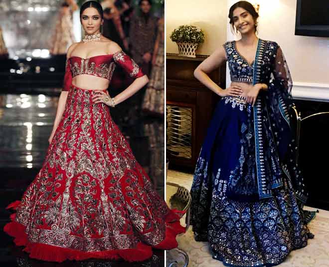 deepika sonam bridal look lehnga