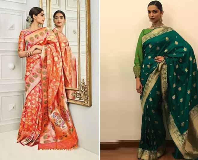 deepika sonam bridal look saree