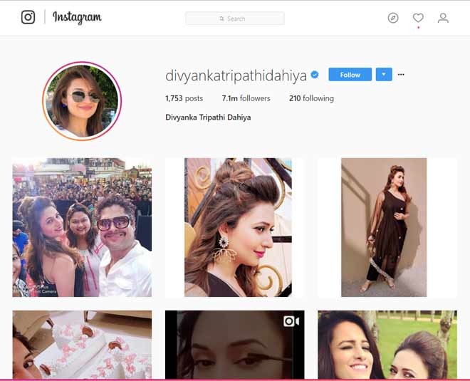 divyanka tripathi instagram inside 