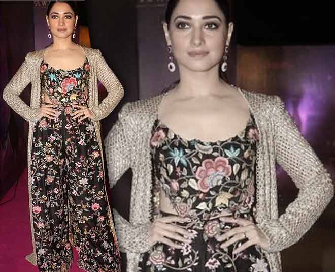 सिंपल और सोबर तमन्ना भाटिया floor length jackets for summer in