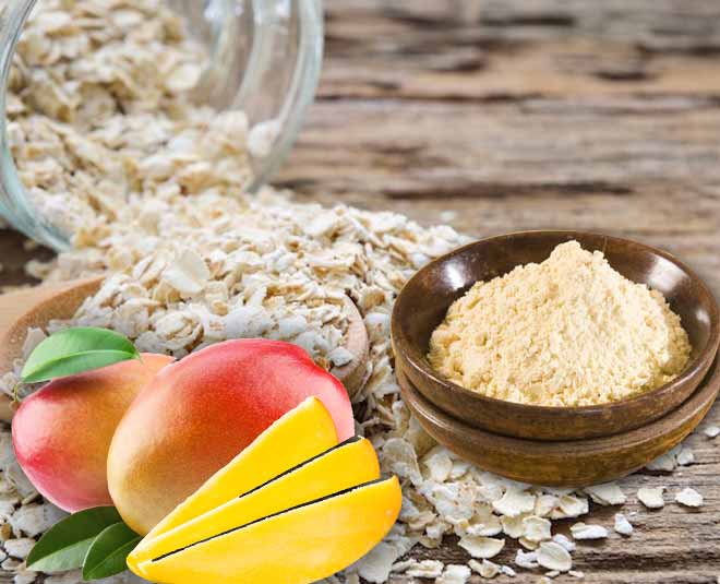 homemade mango face pack oats