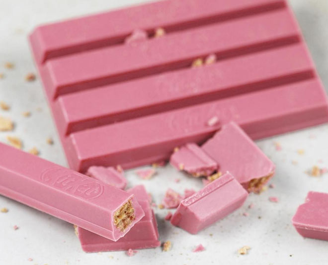 kitkat pink chocolate inside 