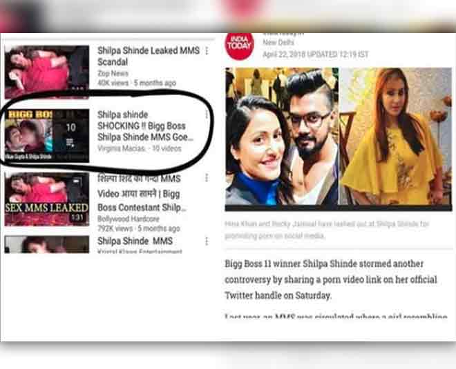 shilpa shindey and hina khan porn video controversy in