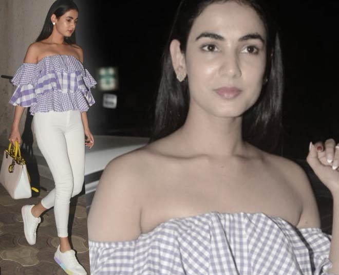 sonal chahaun off sholder top in