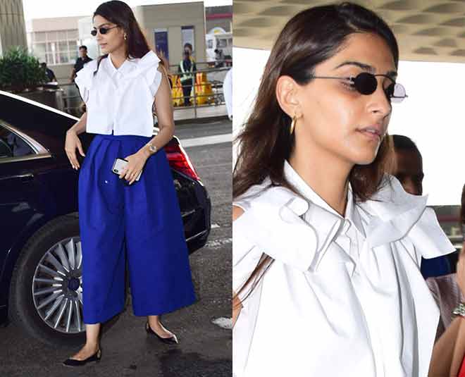 sonam kapoor d glam look airport inside 
