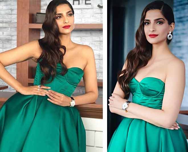 sonam kapoor dubai fashion off shoulder dress
