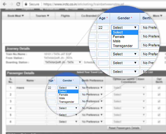 tax format for transgender new in