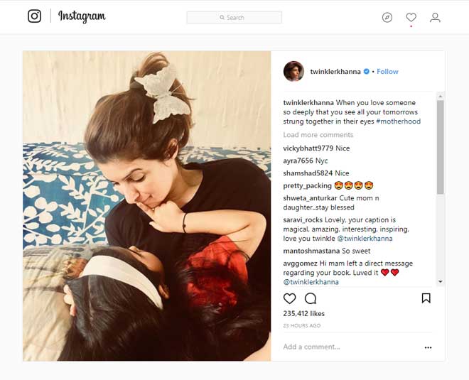 twinkle akshay daughter Nitara inside