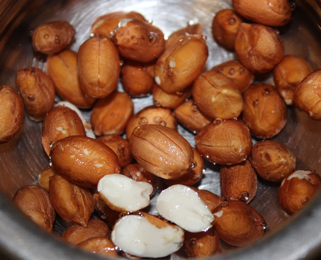 badam option moongfali inside 