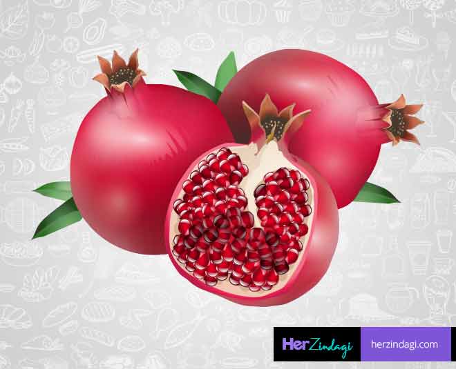 आयरन से भरपूर अनार five things to get red cheecks inside