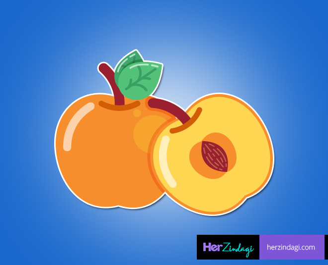 happy girl mood fruit INSIDE  PEACH