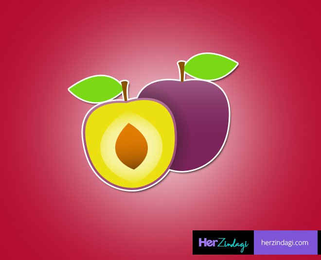 happy girl mood fruit INSIDE  PLUM
