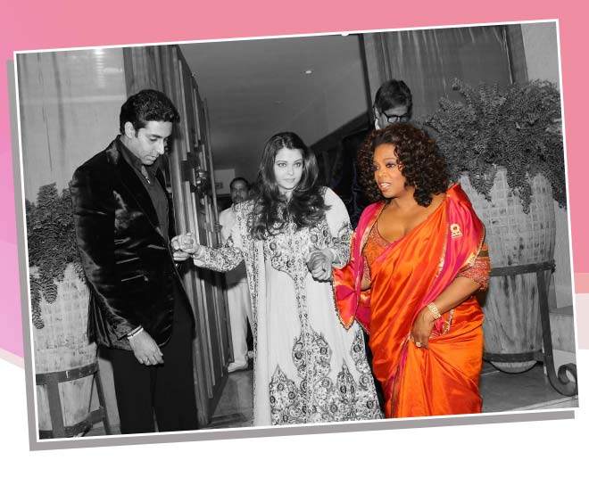 साड़ी में ओपरा विनफ्रे hollywood celebrities in saree oprah winfery