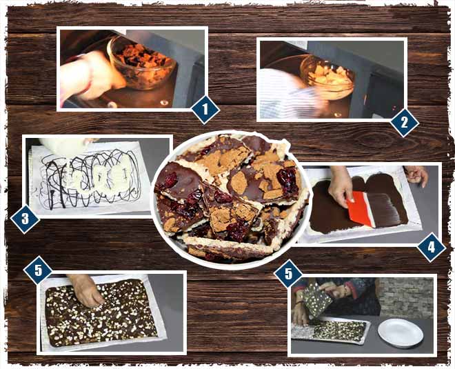 homemade dry fruit chocolate bark ingredients