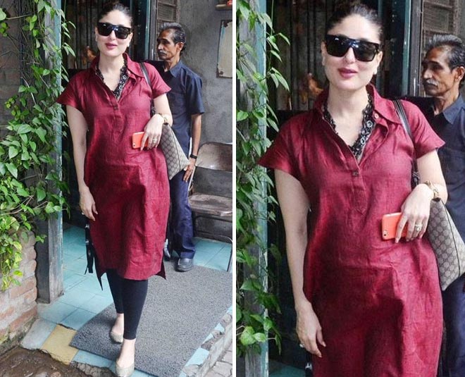 kareena black pajami red kurta