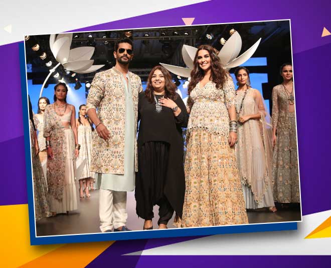 लैक्मे फैशन वीक 2018- नेहा धूपिया अंगद बेदी lakme fashion week bollywood actress neha dhupia pregnancy ramp walk