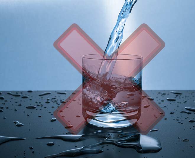 not drinking water inside