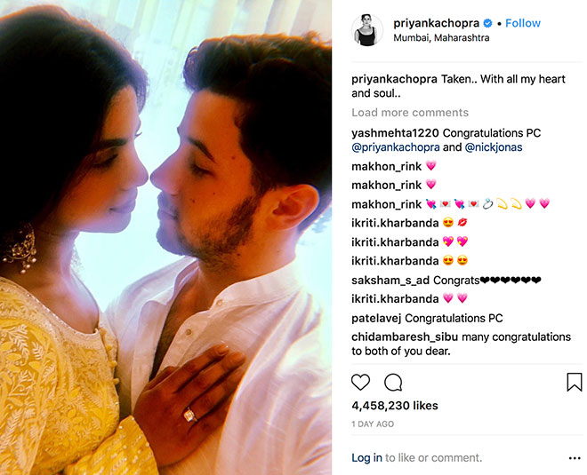 priyanka  engagement parineeti  message 