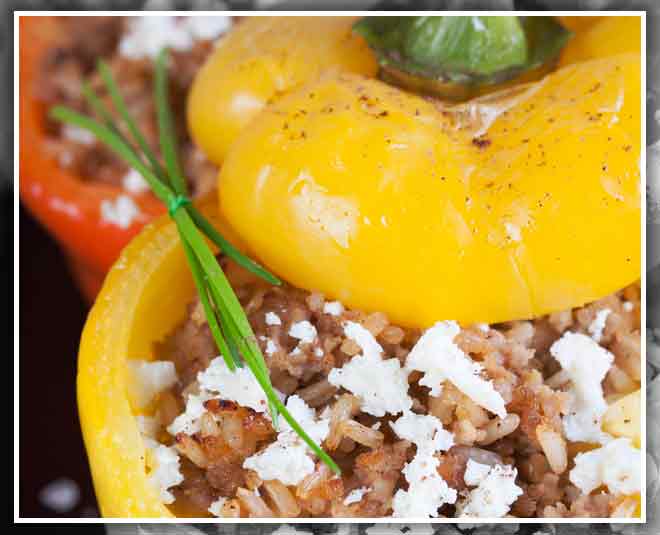 stuffed capsicum yellow