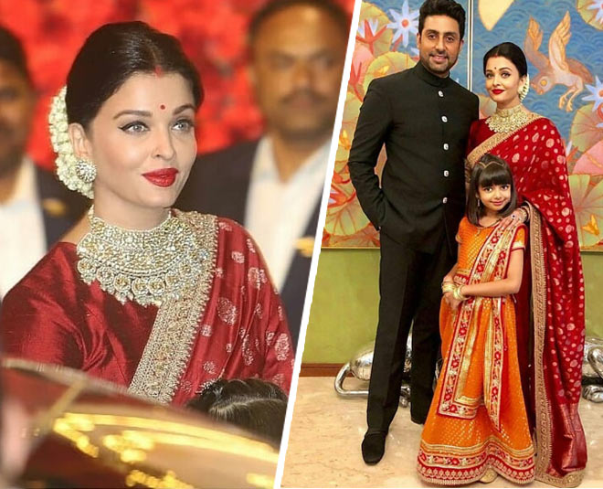 Aishwarya rai red shop saree ambani wedding