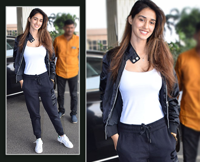 दिशा पाटनी disha air port look inside ()