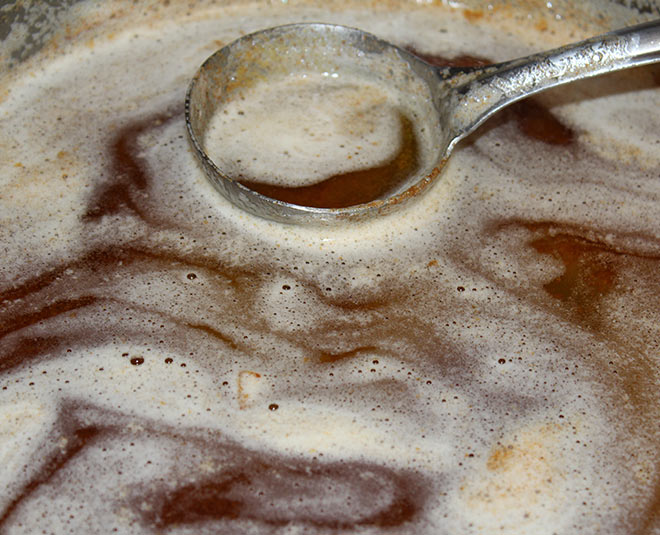 homemade desi ghee inside