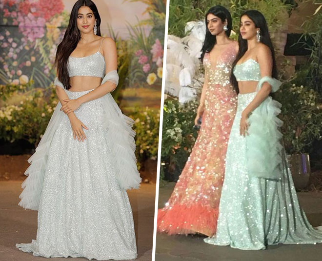 jhanvi kapoor blouse design sonam wedding reception