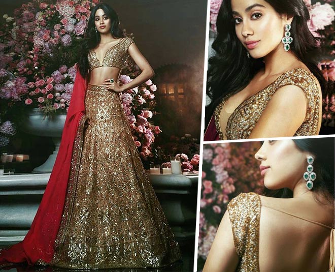 jhanvi kapoor deep neck blouse design