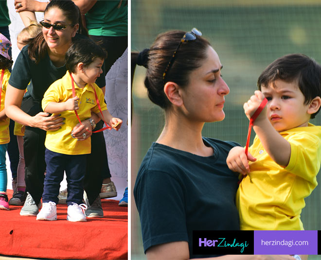 kareena kapoor saif ali khan son taimur won gold medal sports day inside