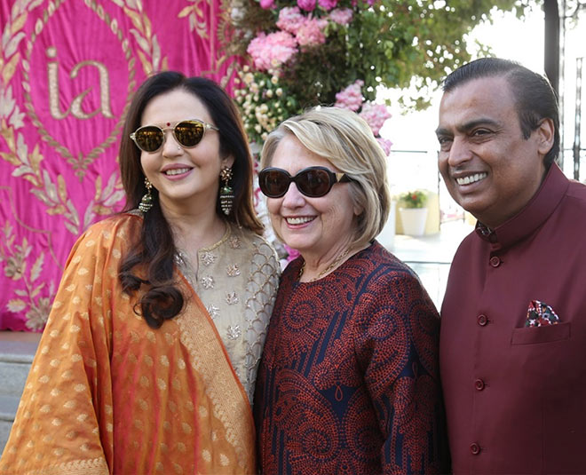 nita ambani hillary clinton isha pre wedding udaipur