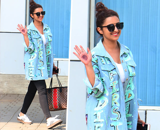 परिणीति चोपड़ा parineeti chopra super casual airport look