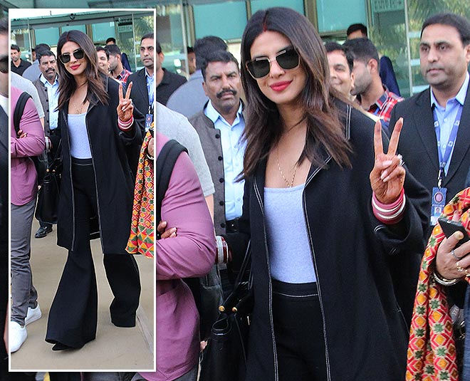 प्रियंका चोपड़ा priyanka airport look inside