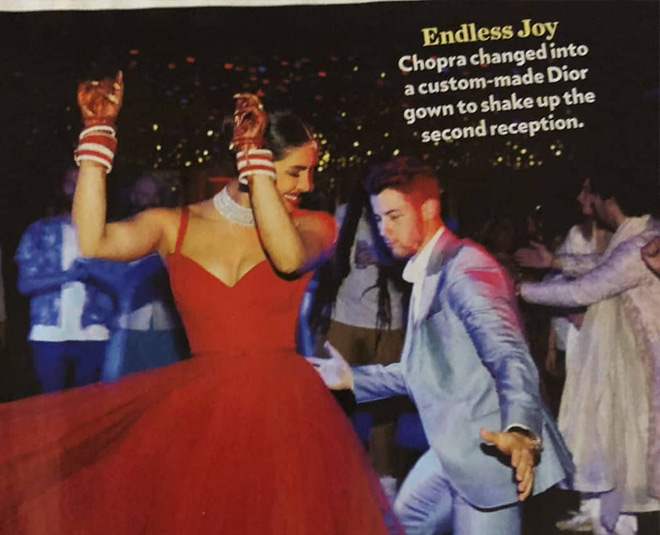 priyanka chopra half western and half Indian look in Second reception party at mumbai  