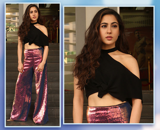 sara ali khan shimmer dresses inside