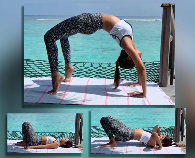 shilpa shetty fitnes chakrasana inside