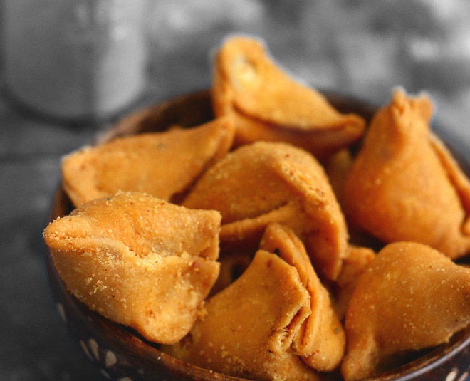 sweet mini samosa at home inside 