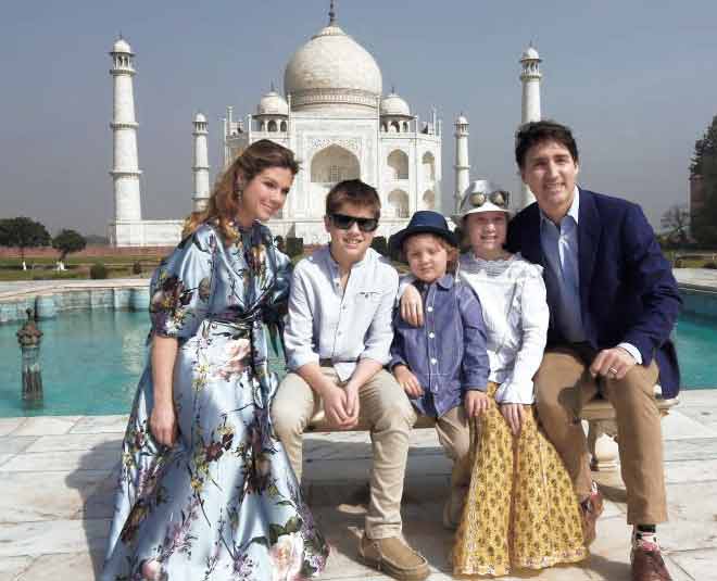 Canadian pm india visit anita dongre designs tajmahal