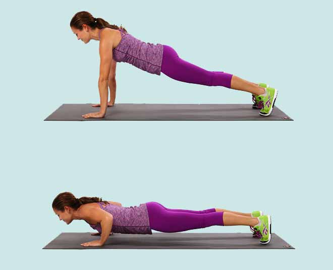 Women exercise workout inside