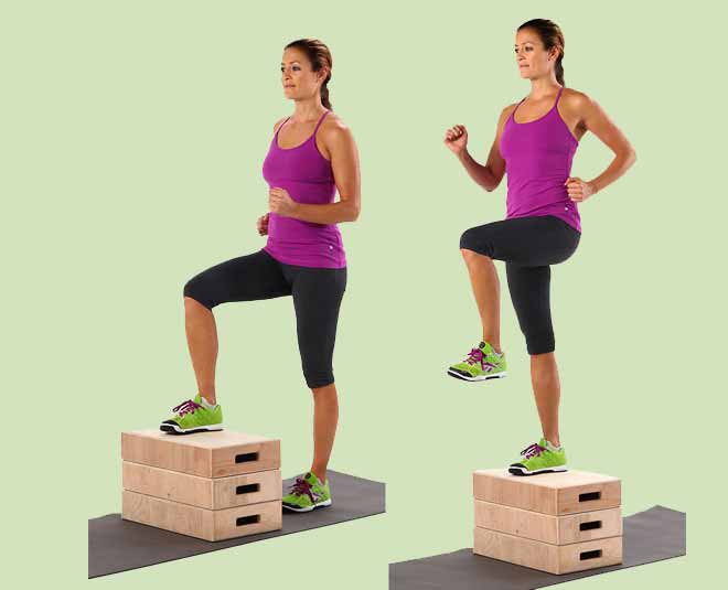 Women exercise workout inside