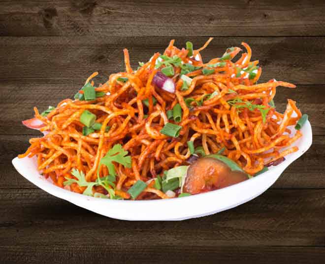 chinese bhel street food ready