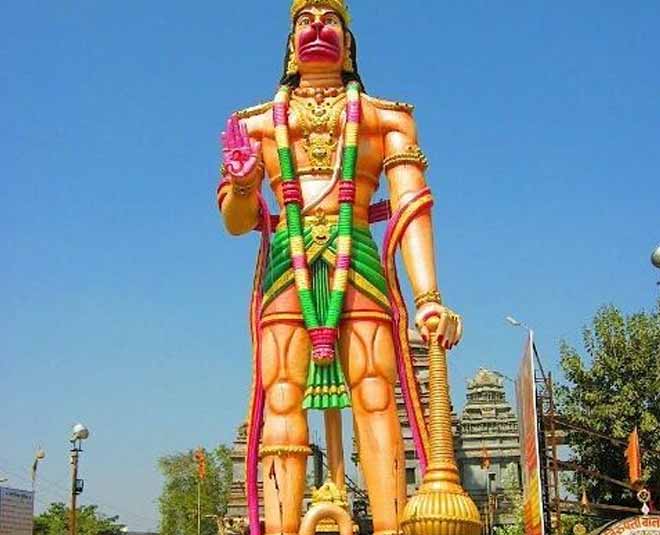 statues of Lord Hanuman inside 