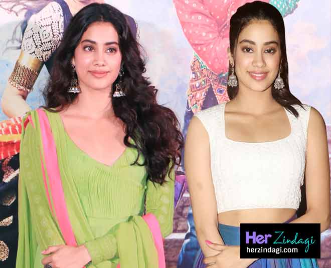 Bollywood actress janhvi kapoor glassy look for dhadak promotion  