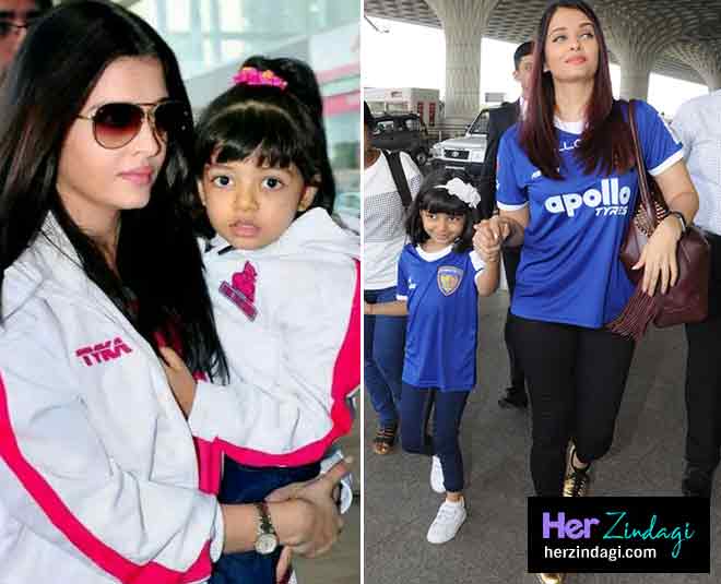 aradhaya aishwarya bachchan same sports dress
