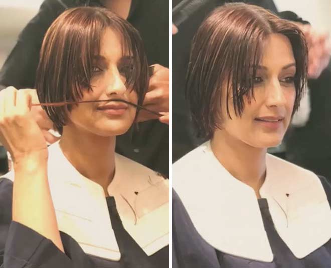 bollywood actress sonali bendre haircut video on her instagram account  ()